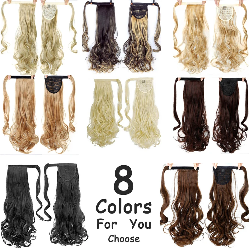 XUANGUANG натуральные синтетические клипсы конский хвост длинные прямые волосы и