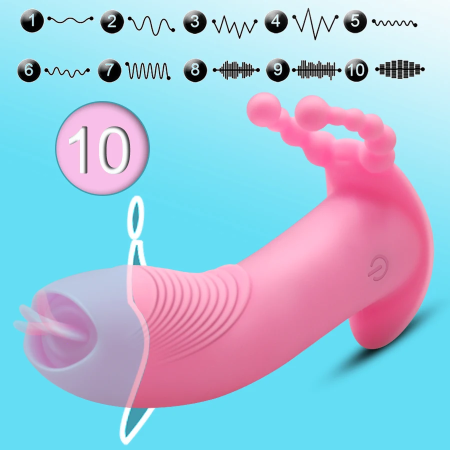 Носимых трусики для женщин вибратор в виде фаллоимитатора бабочка Беспроводной