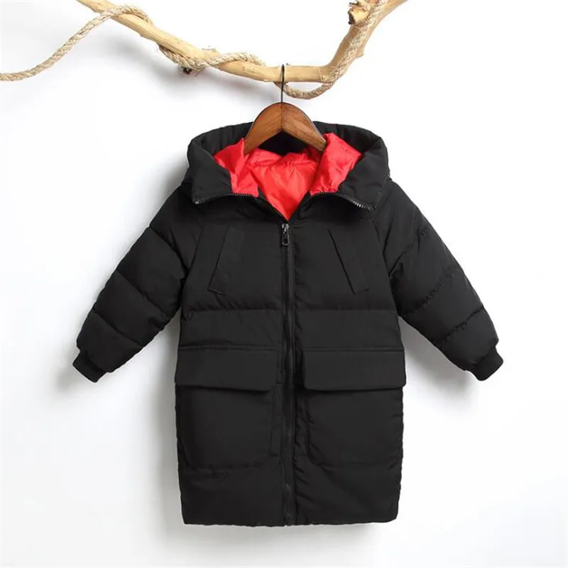 

Новая детская одежда для осени и зимы, новый принт, Плотная хлопковая одежда средней длины для детей, куртка с капюшоном