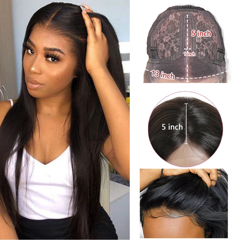 Парики на сетке 5x5 бразильские прямые парики из человеческих волос