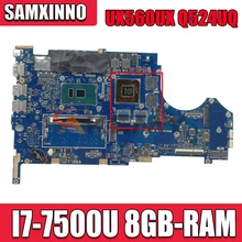 60NB0C20-MB7110 For ASUS UX560U UX560UX Q524UQ Laptop Motherboard REV.2.0 W/ I7-7500U 8GB-RAM N16S-GT1-KA-A2 100% Tested Working