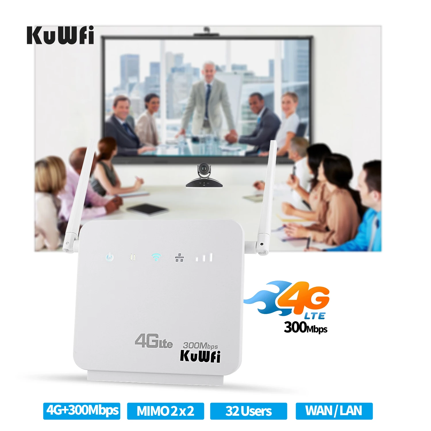 Unlocked 300Mbps Wifi Routers 4G LTE CPE Mobile Router with LAN Port Support SIM card and Europe/Asia/Middle East/Africa