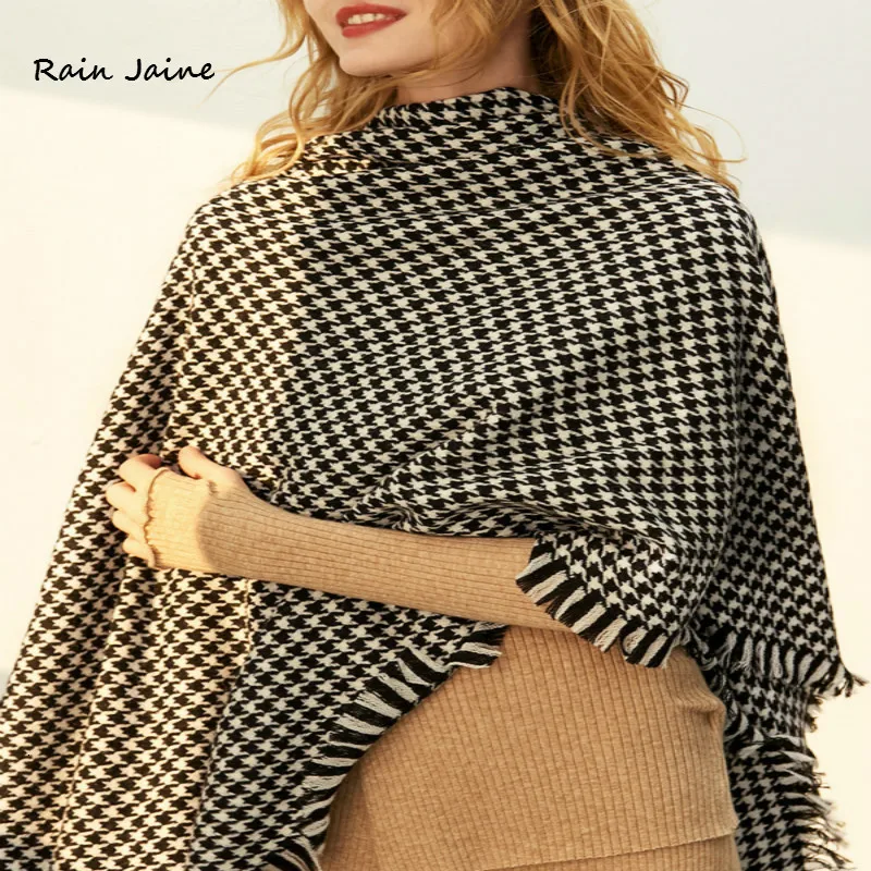 Шаль шерсть сохраняет тепло зимний кашемировый шарф женский плед Bufanda Mujer