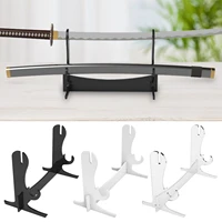 clear u shape tabletop horizontal acrylic display rack holder stands bracket storage shelf for samurai sword organizers storage