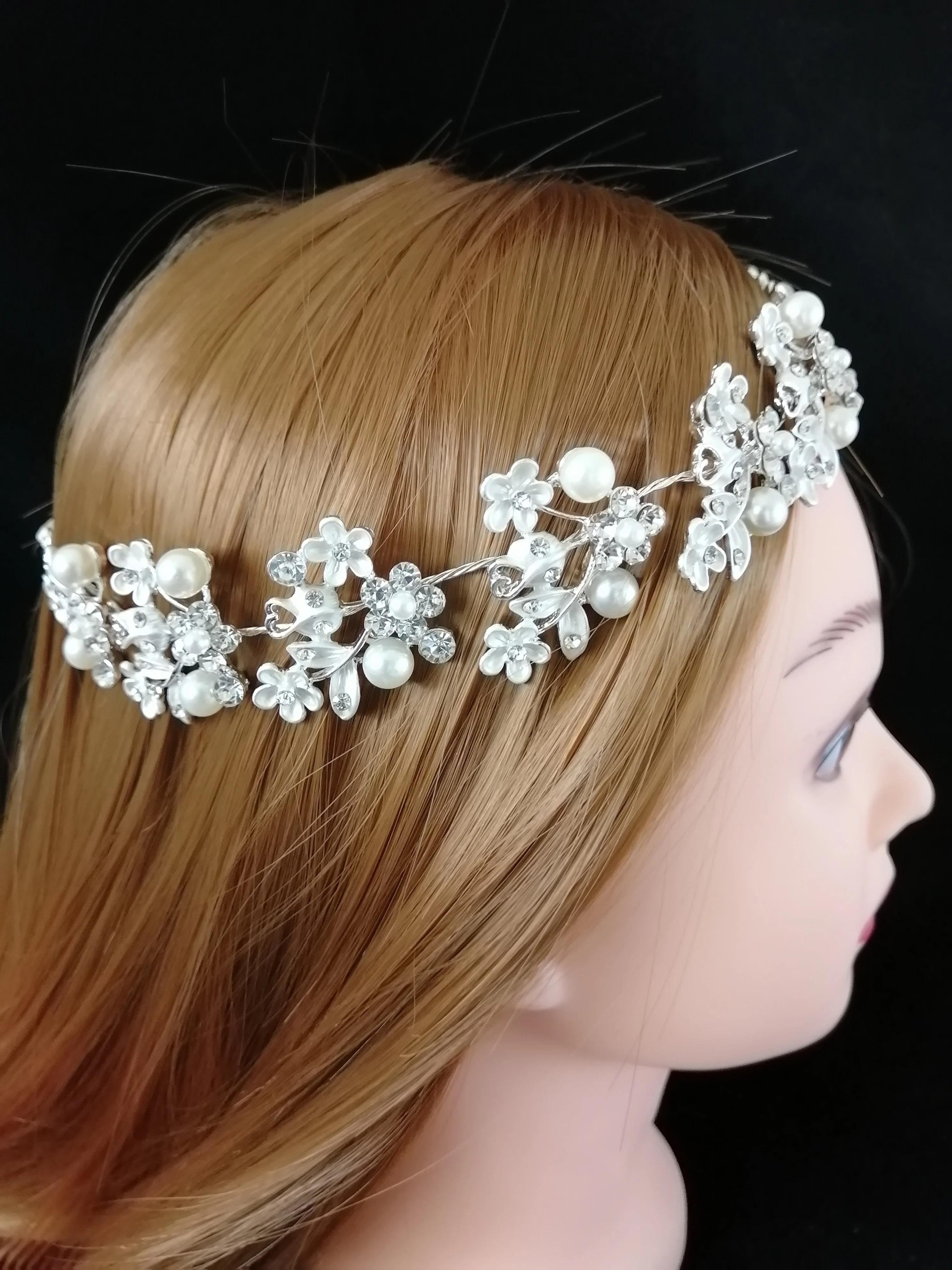 Превосходные Стразы для невесты ободки волос аксессуары Chaplet роскошная