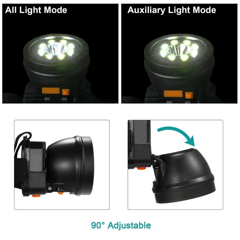 

TOP 1080P Adjustable Bright head light lamp Flashlight Camera, IPX4 Waterproof Night Vision Cam