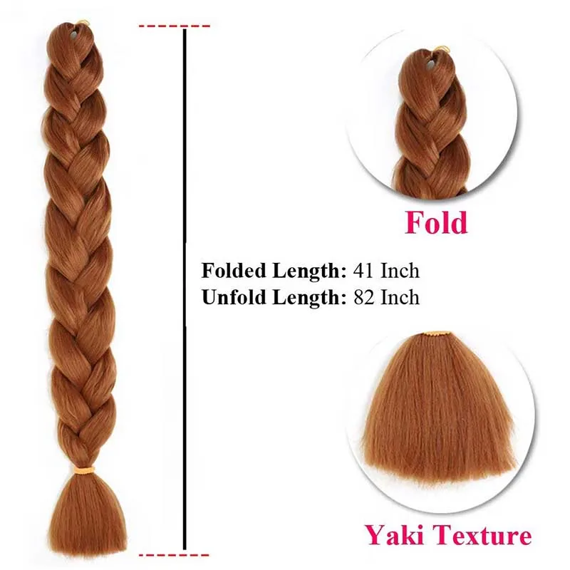 Natifah Jumbo Braiding Hair 165g 41 Inch Kanekalon For Afro Extensions Braids Wholesale Synthetic Fake Bug Grey Color |