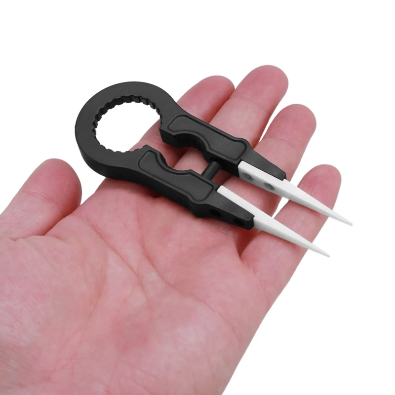 

Heat Resistant DIY Multifunctional Screwdriver Pointed Tip Ceramic Tweezers Stainless Steel Handle