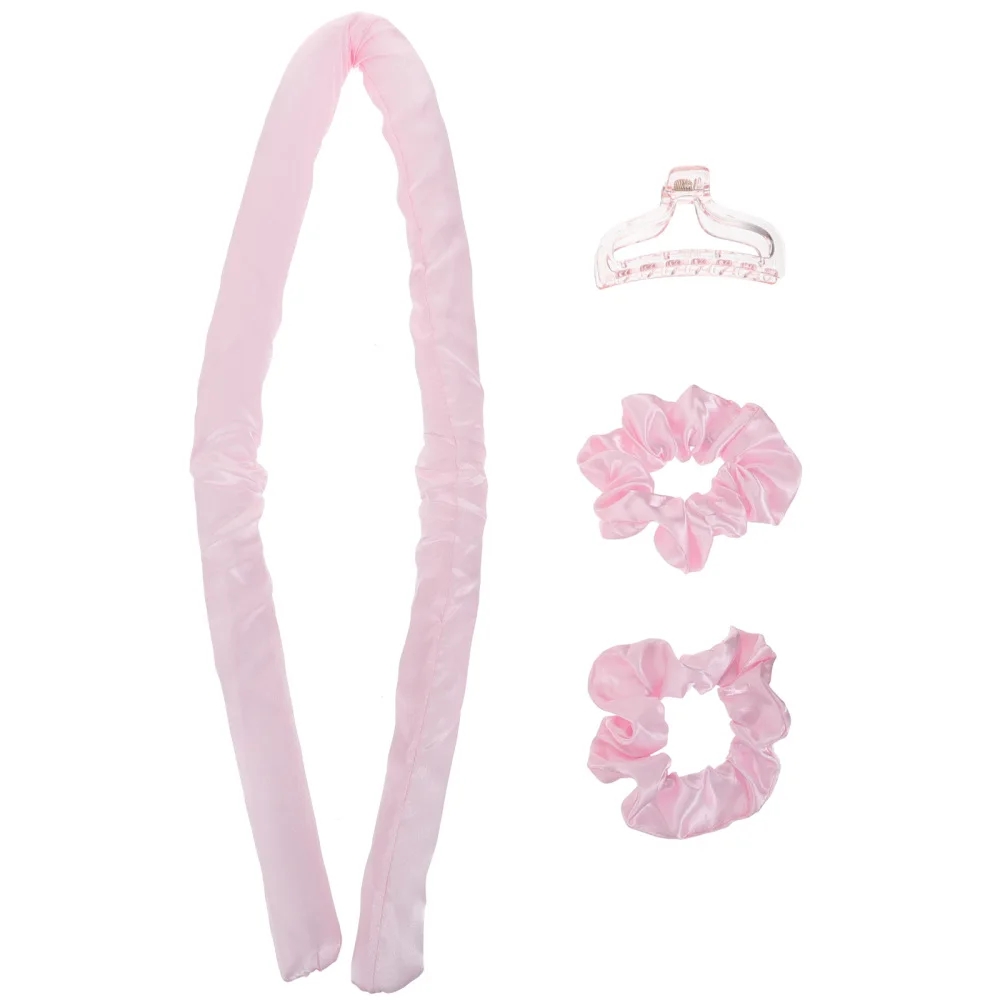 

Heatless Curling Rod Headband Hair Curler Roller with 2 Hair Ties and Hairpin