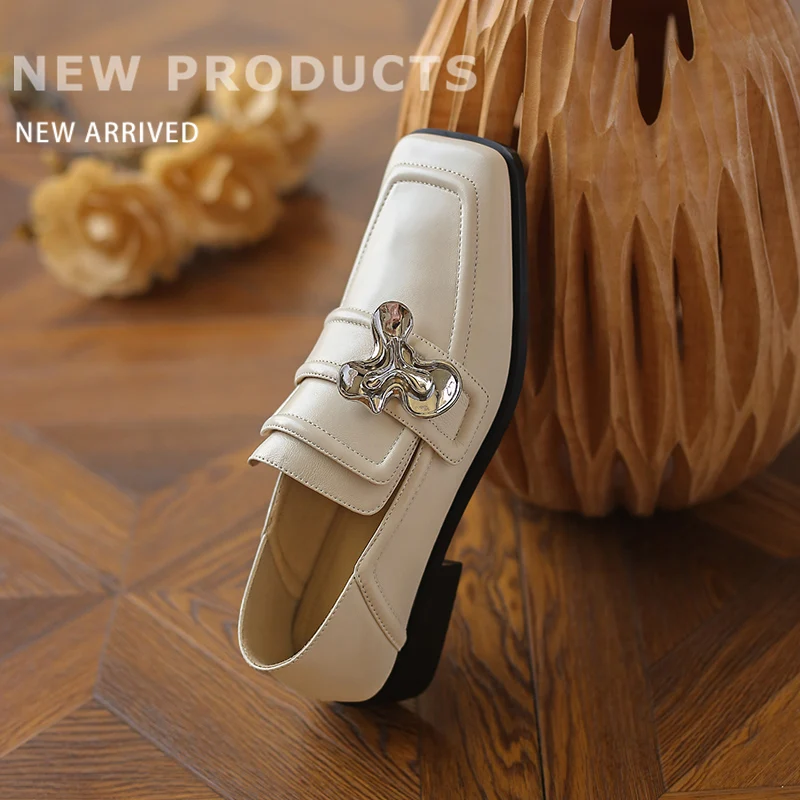 

【JOCHEBED HU】2021 Women pumps natural leather shoes plus size 33-40 cowhide upper + pigskin lining +Sheepskin Classic all-match