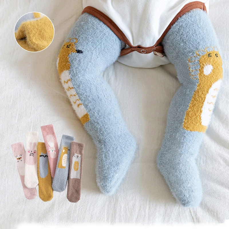 

Warm Tghts For Winter Leggings Girls Kids Socks Stockings Girl Baby Pants Thicken Mink Fleece Pantyhose Boy Clothes For Newborns