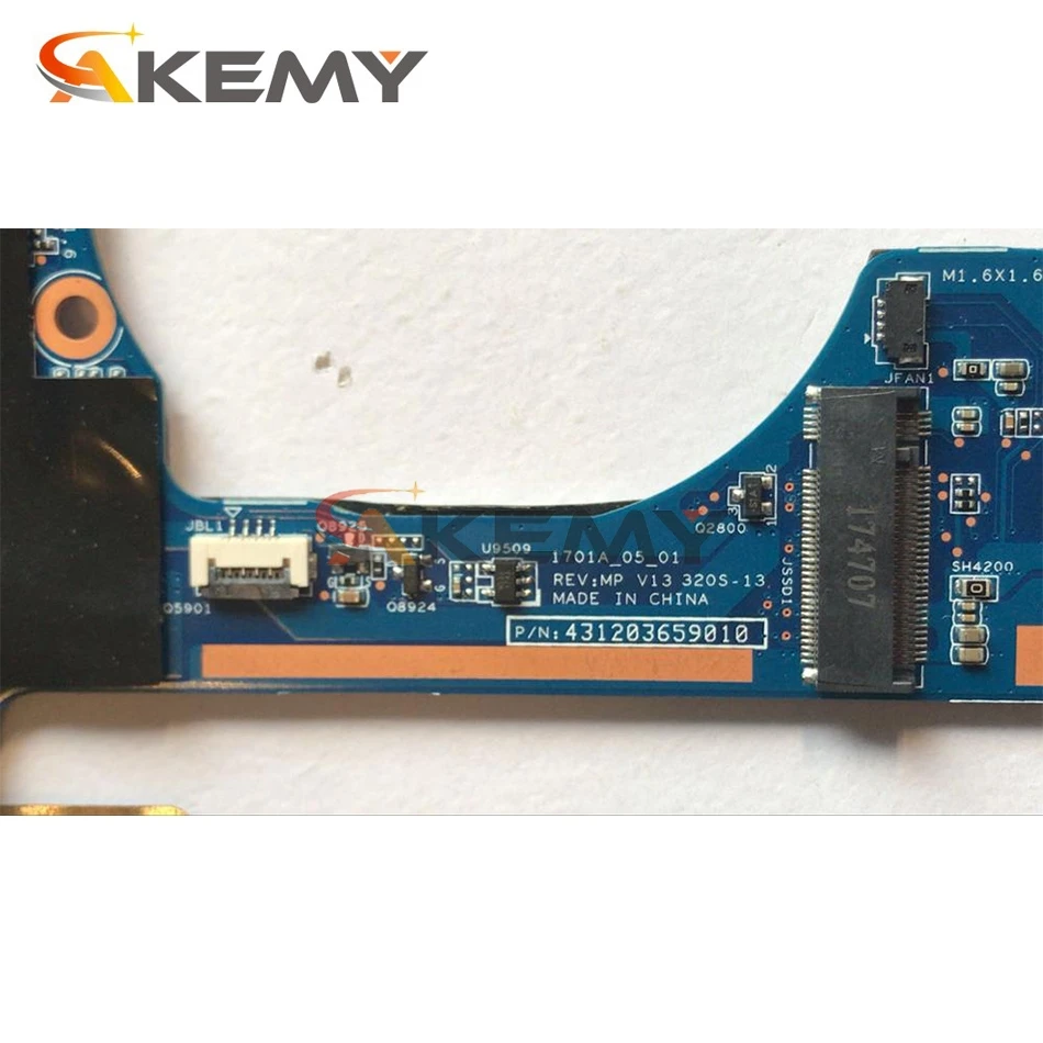 akemy 1701a_05_01 v13 320s 13 for lenovo 320s 13ikb notebook motherboard cpu i3 8130u gpu mx150 2gb ram 8gb 100 test work free global shipping