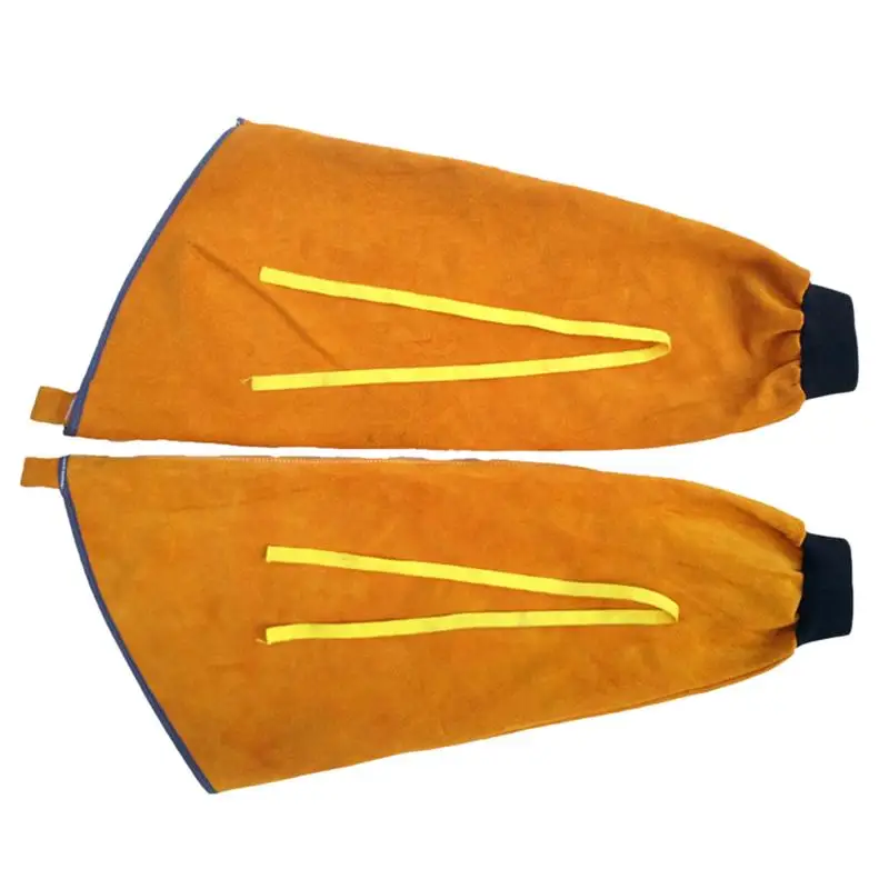 1 пара втулок из яловой кожи высокотемпературные защитные рукава для сварки