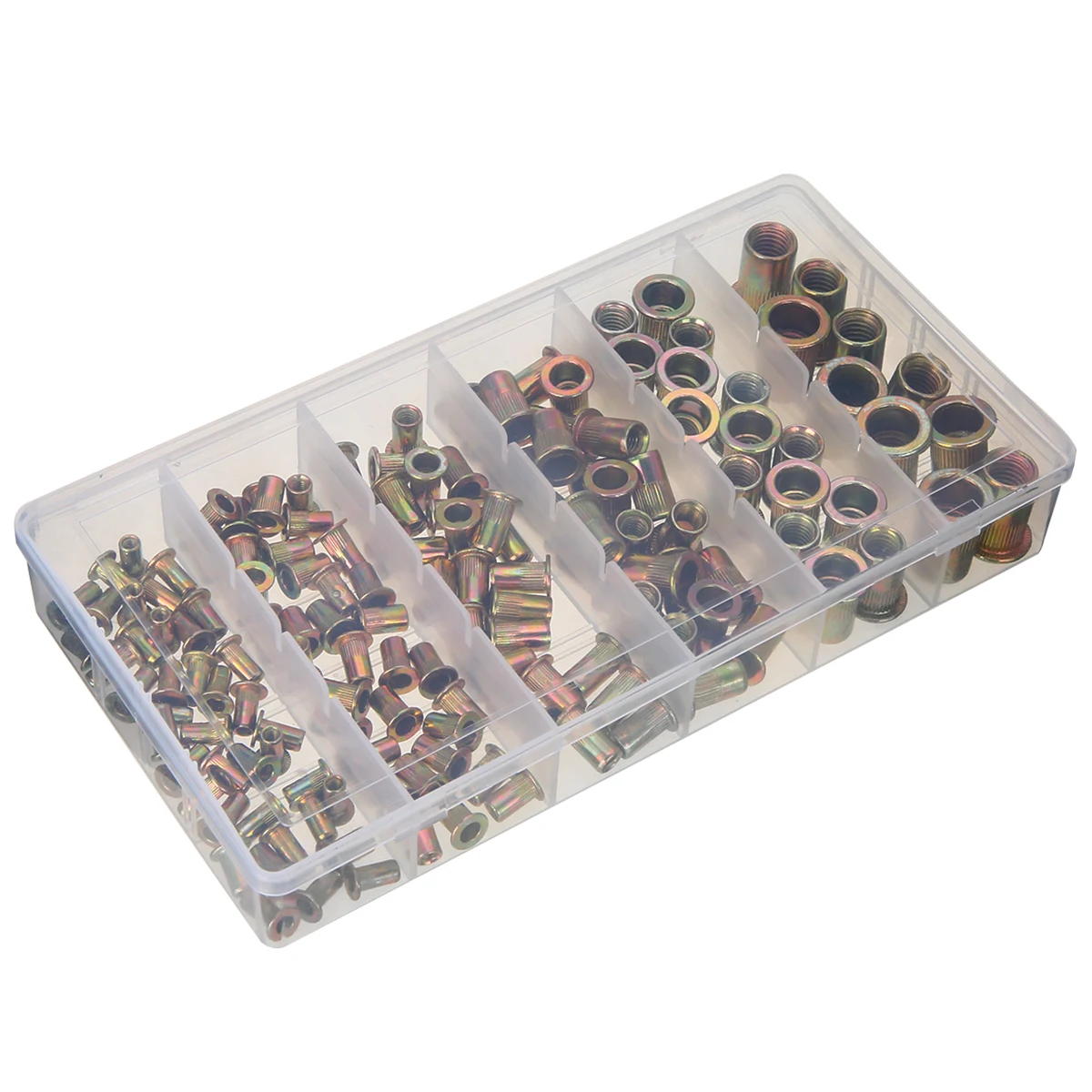 

150pc Nutserts Rivet Nuts Flange Rivnuts Zinc Plated Steel Nutsert M3 4 5 6 8 10