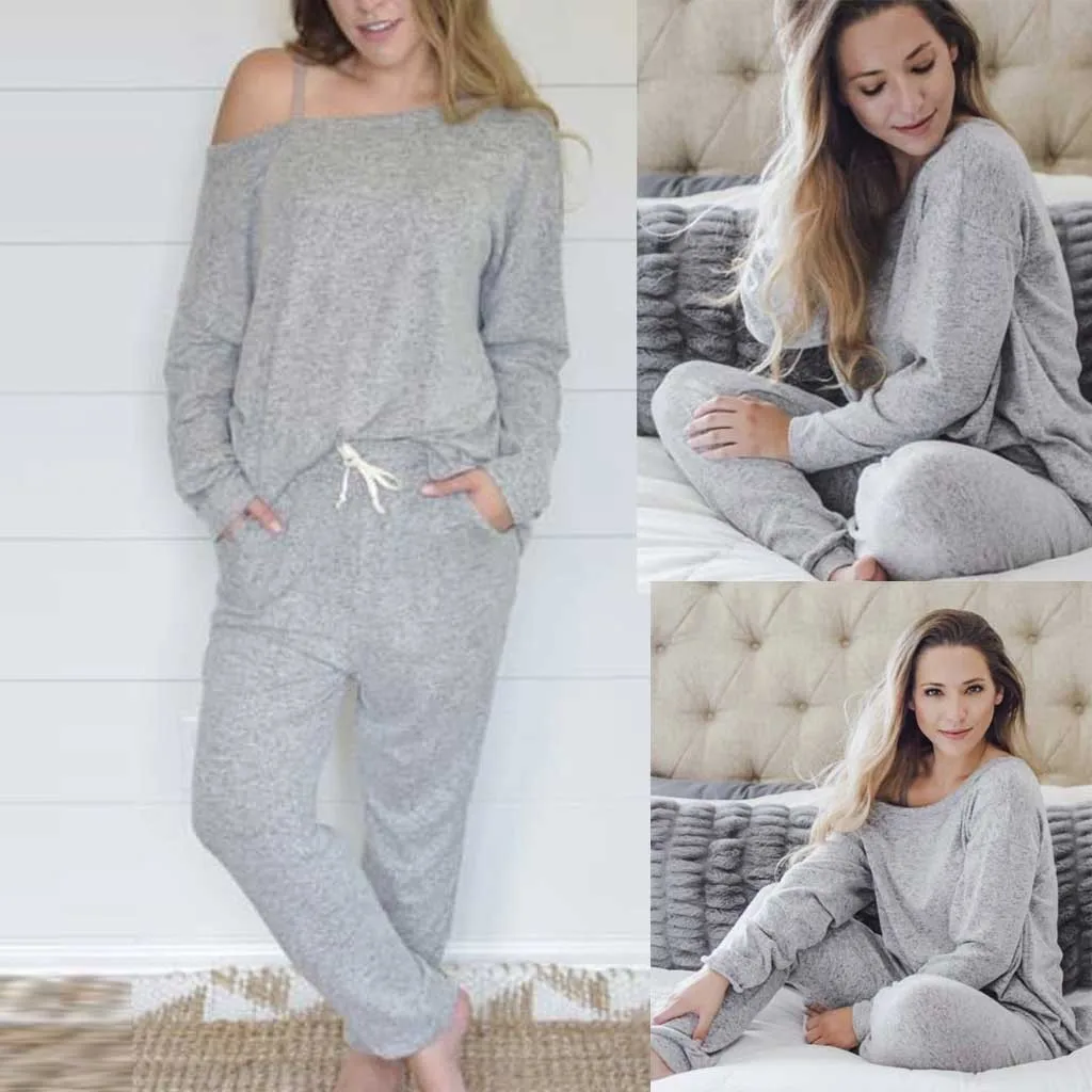 Женский спортивный костюм A40 повседневный однотонный для дома и отдыха