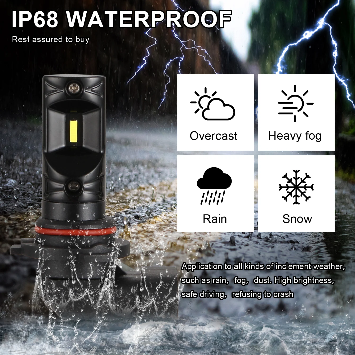 

2PCS 9006 Car LED Fog Lights Bulb Error Free Auto 12V Car CSP Led Chip For Audi A3 Q7 B6 A6 B5 Q5 For Mercedes Benz W203 W211