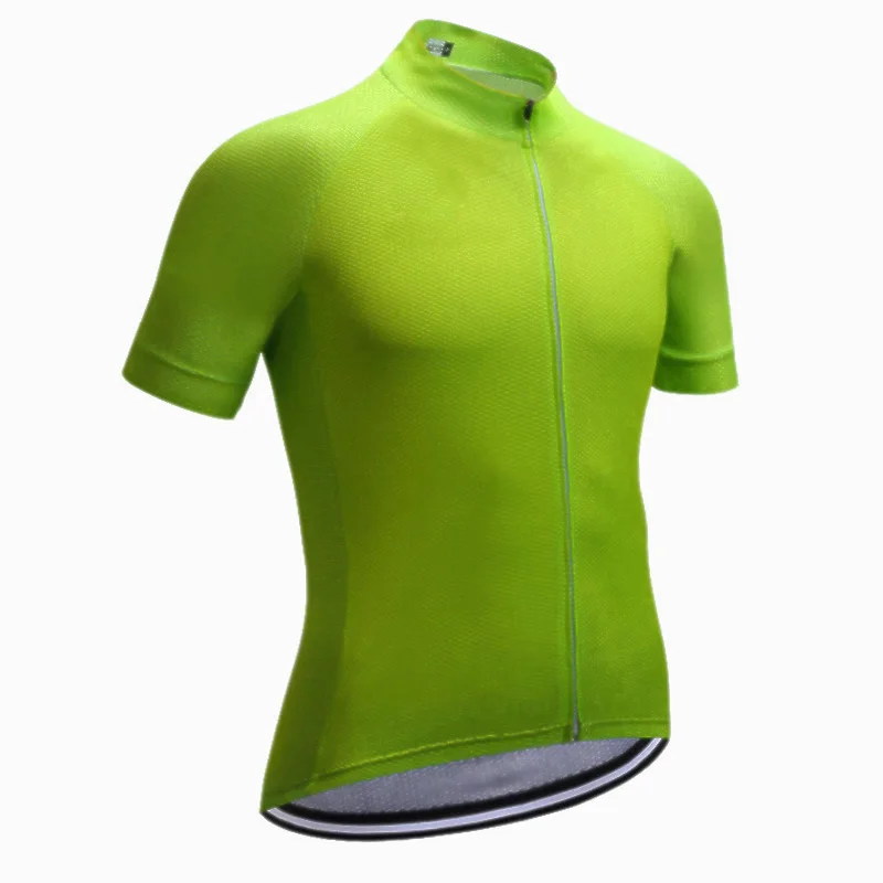 

Cycling Jersey Short Bicycle Shirt Bike Kit Wear Clothing Sleeve Team Motocross Mountain Jacket Sports Tight Top Run Slim Green