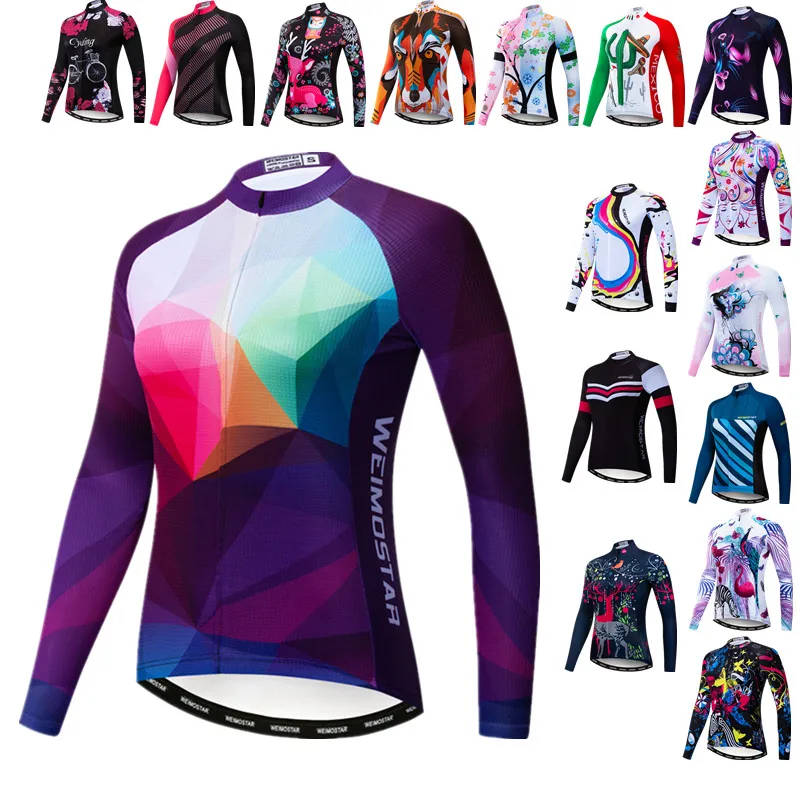 Женская велосипедная кофта Weimostar 2021 с длинным рукавом профессиональная
