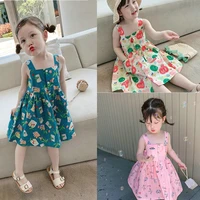 pretty princess sleeveless print dot bow dresses toddler kids baby girl backless dress child clothing clothes