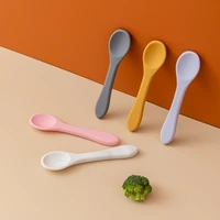 1pc baby soft silicone spoon feeding set kid dishes toddlers infant feeding accessories spoon silicone tableware childrens good