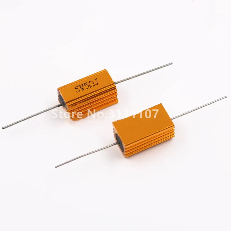 

2PCS RX24 5W 1 2 3 4 5 10 20 50 100 200R 1K ohm Multiple Resistance Aluminium Housed High Power Resistor Metal Shell Heatsink