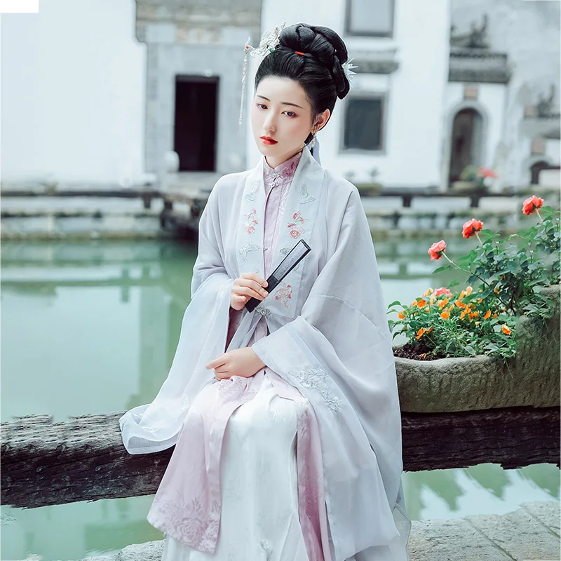 Женский традиционный костюм Hanfu для классических танцев праздничный наряд с