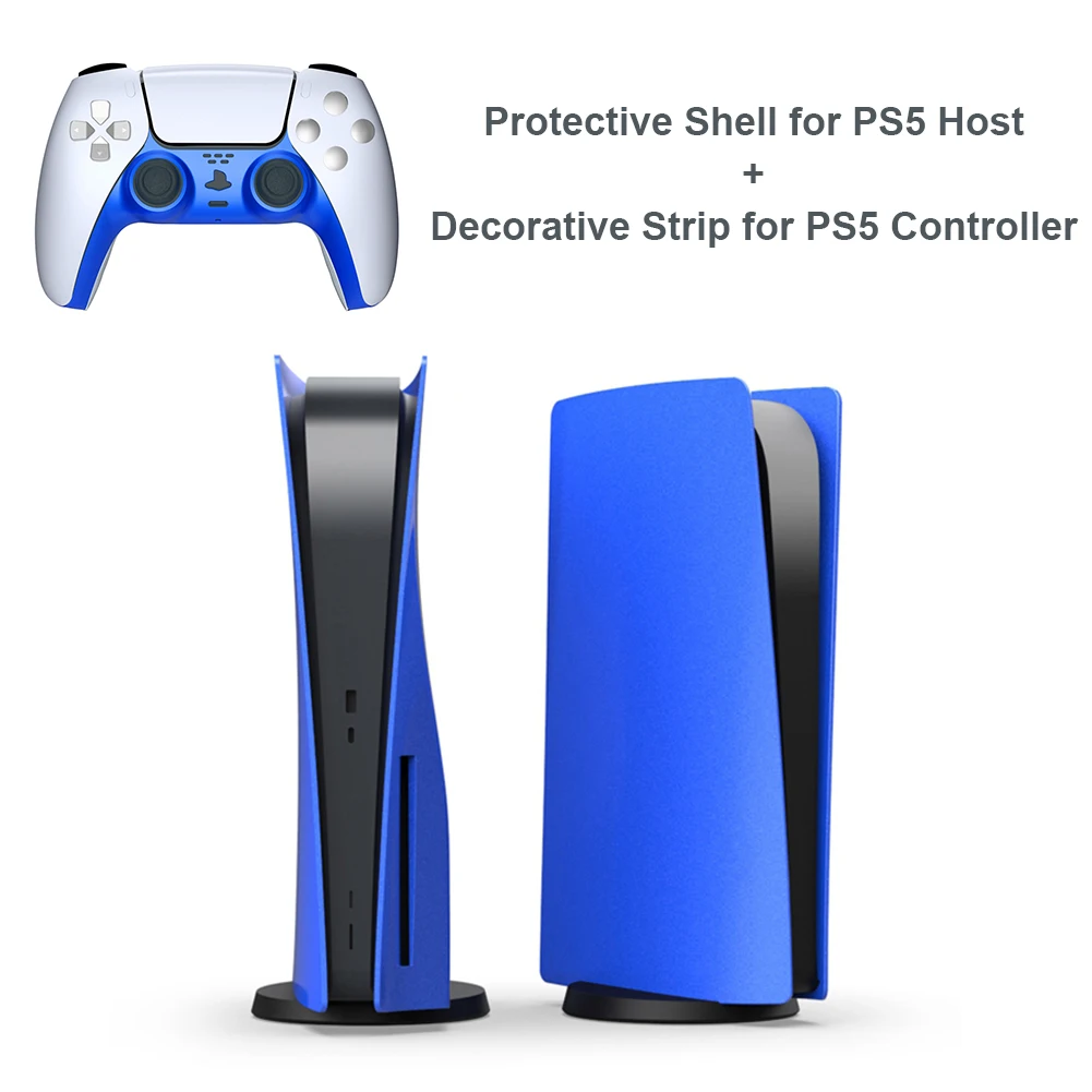 

Replacement Plate Skin Case + Faceplate Cover Panel for PS5 Console Playstation 5 Host Shell Digital/CD-ROM Version Protective