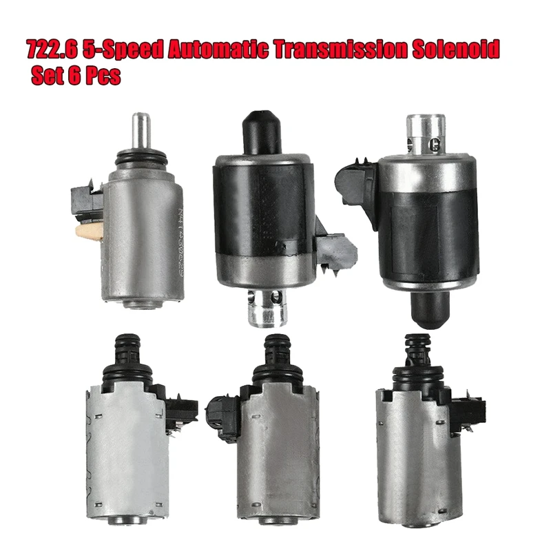

722.6 5-Speed Automatic Transmission Solenoid Set 6 Pcs for 1994-05 Mercedes Benz C E S ML CL Transmission A1402770398