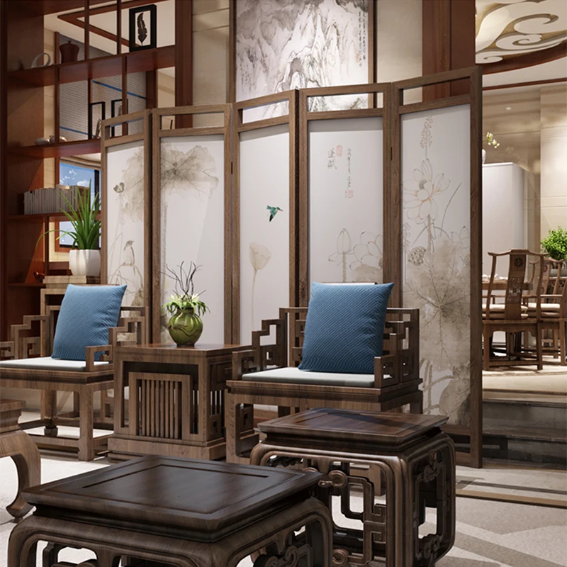 4 шт деревянные экраны перегородка для гостиной складной экран | Дом и сад