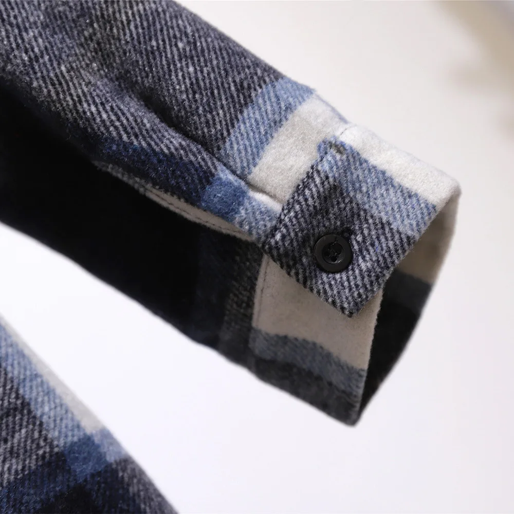 

2021 Spring Plus Size Tops For Women Large Blouse Long Sleeve Loose Pocket Plaid Thick Shirt 3XL 4XL 5XL 6XL