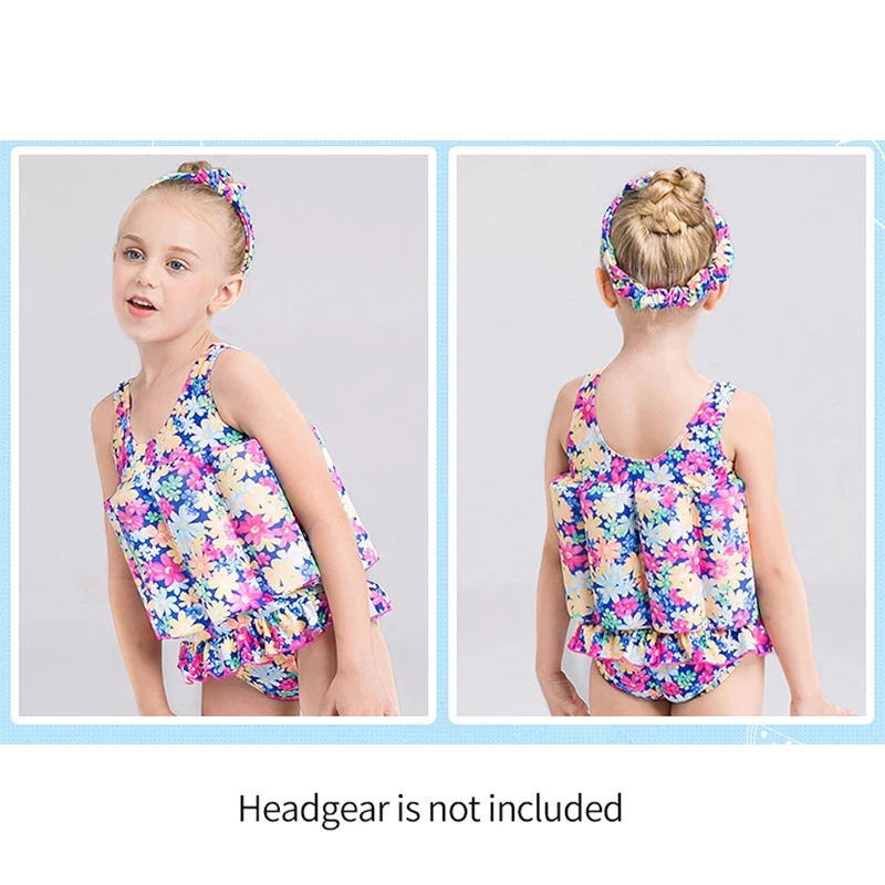 Floating Swimming Suit Detachable Training Bathing Swimsuit Infant Swimwear with Buoyancy Sticks for Girls-ABLD | Спорт и