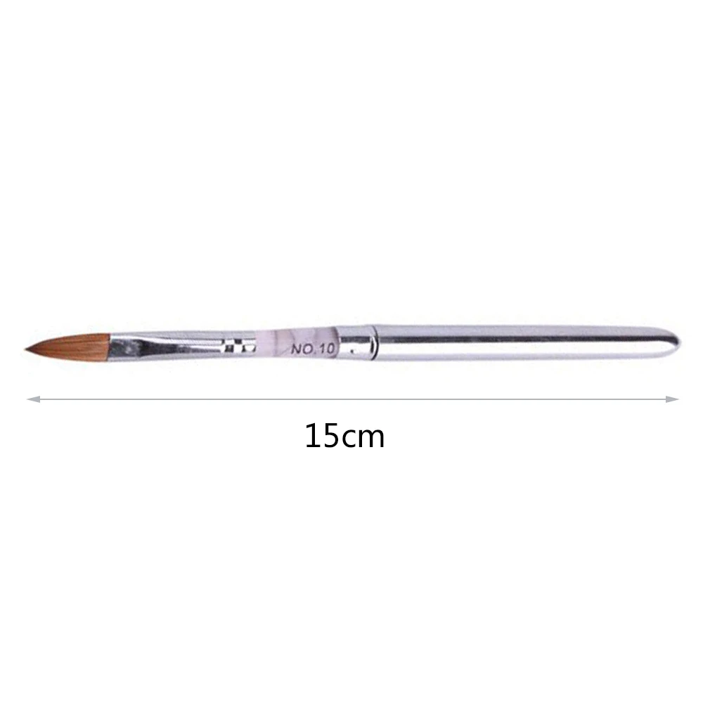 Акриловая ручка кисть для рисования ногтей 2 шт. стальная трубка зеркальная