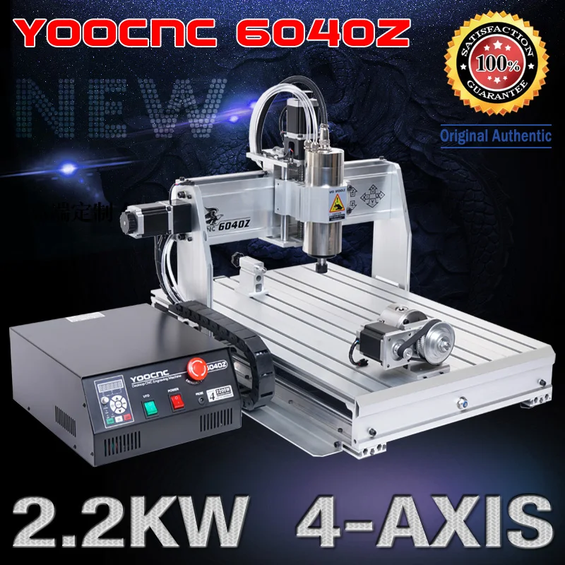 

6040Z-USB rotary axis 4axis 2.2kw CNC Router metal CNC engraver milling machine with mach3 remote control,free DDP to Russia