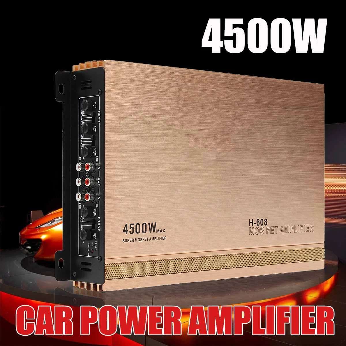 4 канальный 4500W 12V усилитель звука для автомобиля аудио сабвуфер Pioneer с полномочия поставить 360 градусов стерео объемный усилитель Hi-Fi Динамик