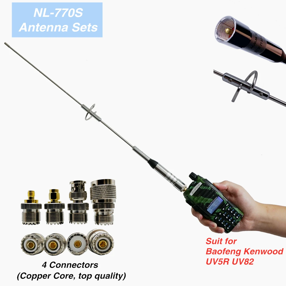 1 комплект Nagoya NL-770S антенна Walkie Talkie + 5 м коаксиальный кабель зажим из нержавеющей