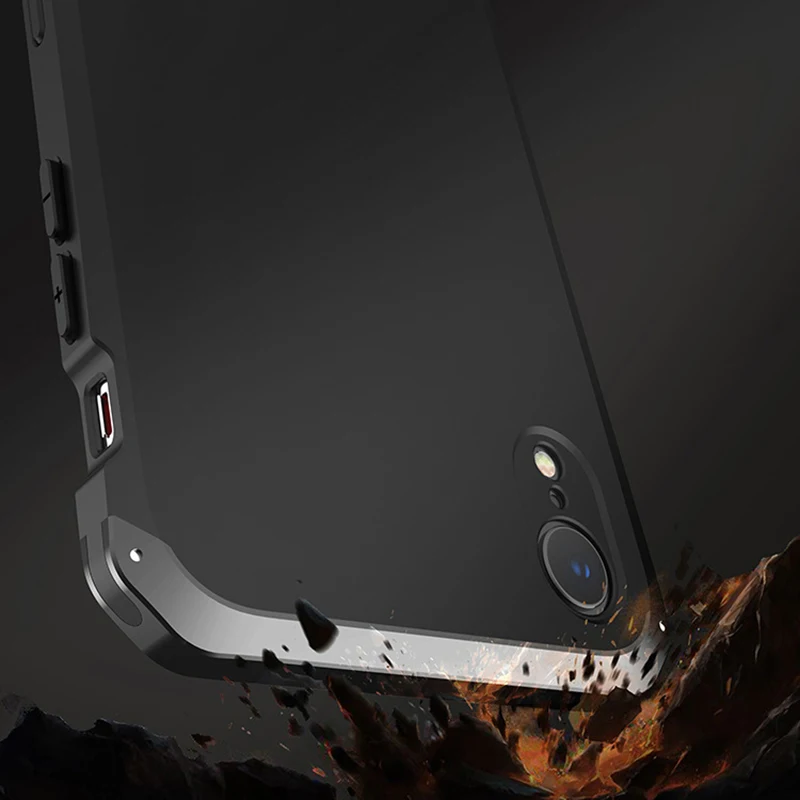 Текстурированная Противоударная металлическая рамка Пластиковая Задняя панель