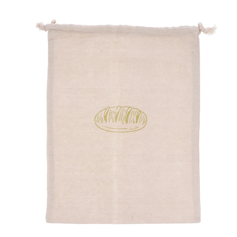 1 шт. прочный льняной мешок для хлеба неотбеленный булочек на шнурке|Сумки и