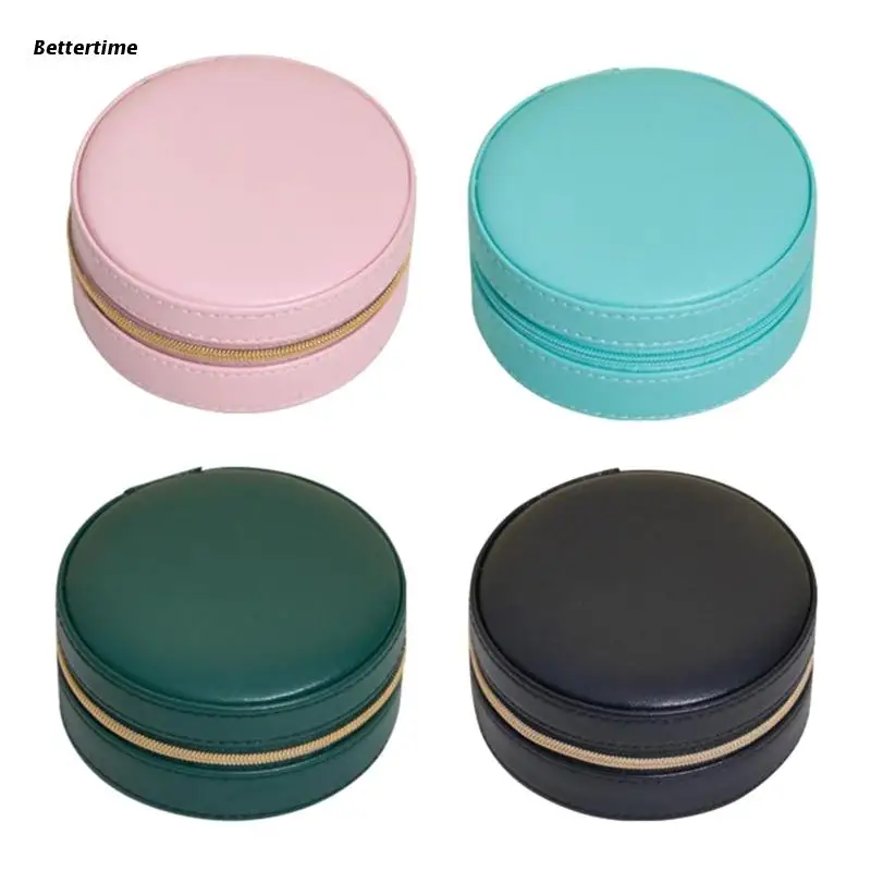 

B36D Faux Leather Jewelry Organizer Portable Display Storage Case for Rings Earrings