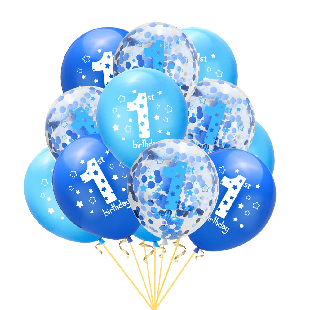 

Baby 1st Birthday Balloon Set Boys And Girls Birthday Decoration Aluminum Foil Balloon Set Party Decorations Children Gifts Toys