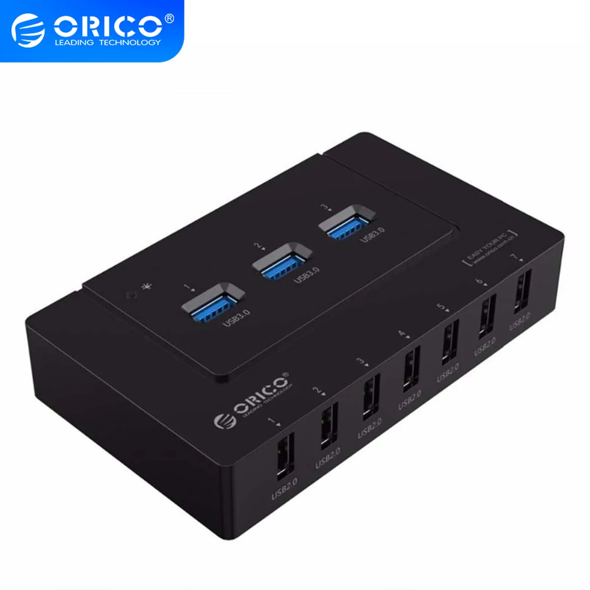 ORICO ABS H9910-U3 5 Гбит/с высокоскоростной USB 2 0 3 разветвитель адаптер 10 портов usb-хаб с