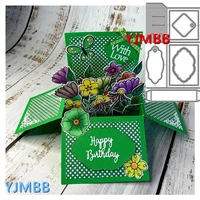 yjmbb new boxes with different patterns 4 metal cutting mould scrapbook album paper 3d diy card craft embossing die cutting