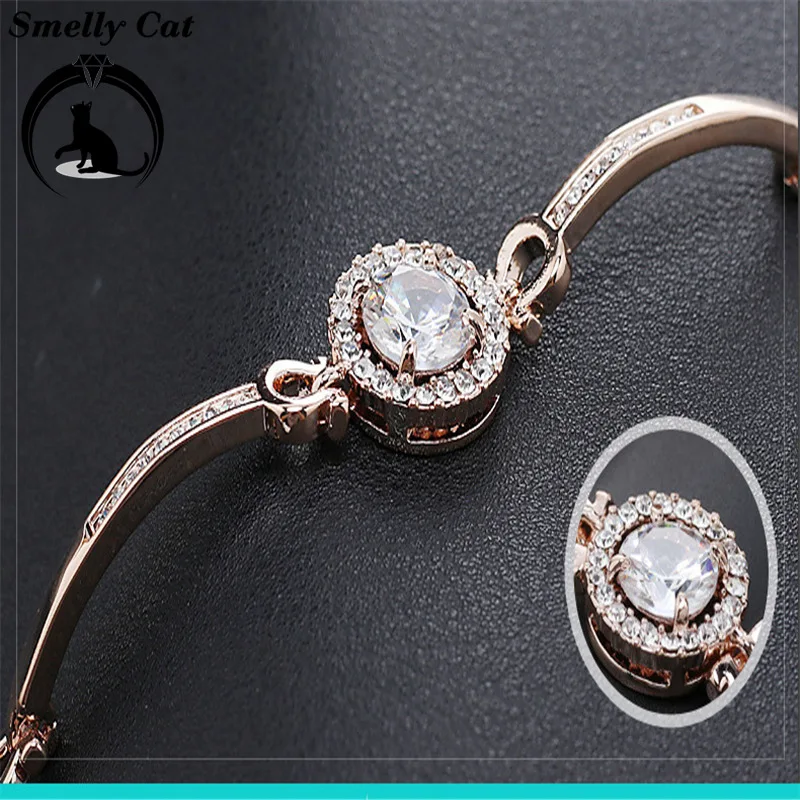Вонючий кот инкрустированный Циркон Кристалл браслет простой сплав ювелирные