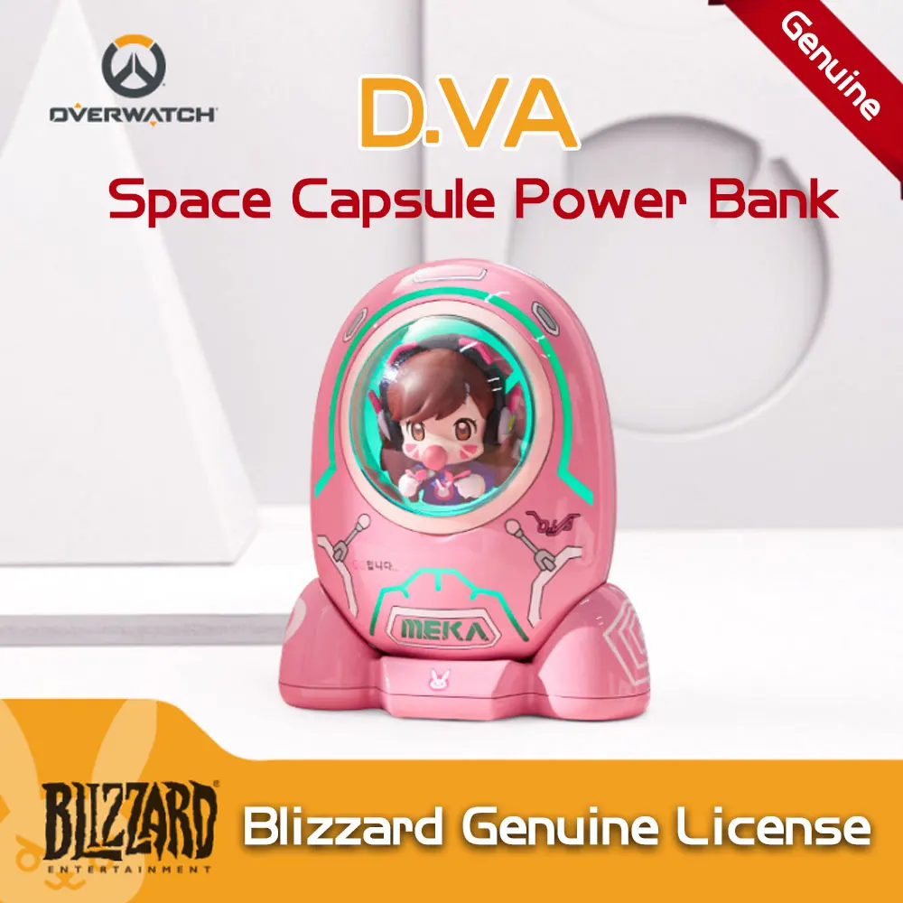 

Buttercat Space Capsule D.va mech power bank Blizzard genuine Overwatch peripheral mobile power Gift, 10000mah Fast Portable