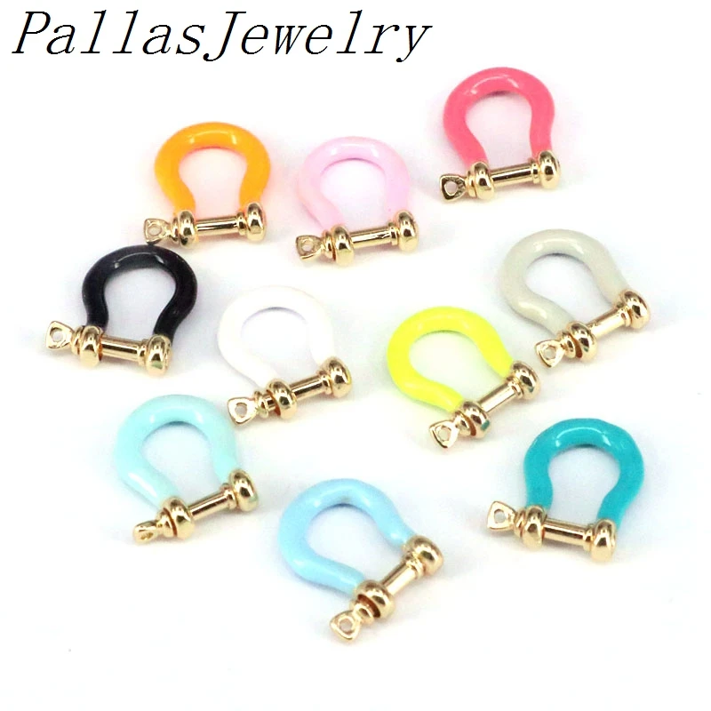 

10 шт., Безопасность застежками для изготовления ювелирных изделий, эмаль, карабин винт застежками, выводов, Разъемы DIY Подвески расходные материалы