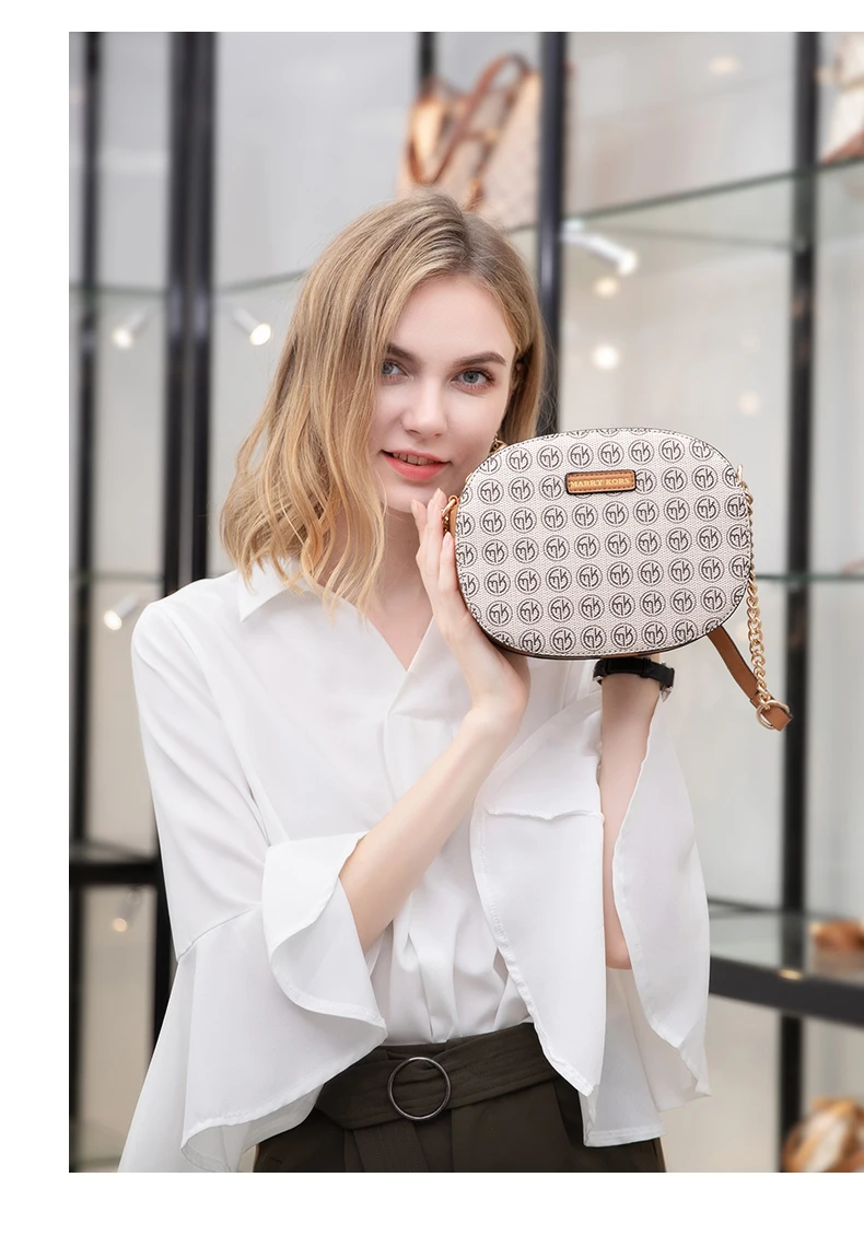 MARRY KORS дизайнерская женская сумка на плечо круглая сумка женская сумка маленькая сумка через плечо женская кожаная сумка на цепочке сумки-мессенджеры