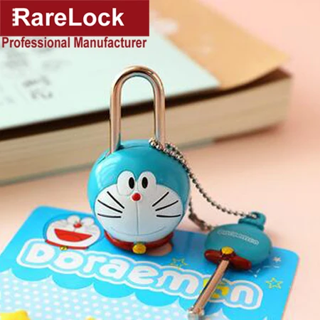 Doraemon Rarelock мультяшный замок миниатюрный для детей дорожная сумка спортивный рюкзак сумочка ювелирный замок коробка DIY MMS573 hh - Цвет: Doraemon