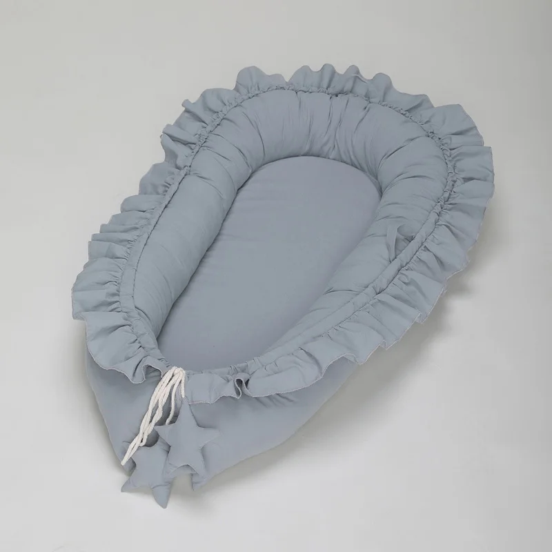 Переносная Мягкая дышащая детская кровать со съемным чехлом для