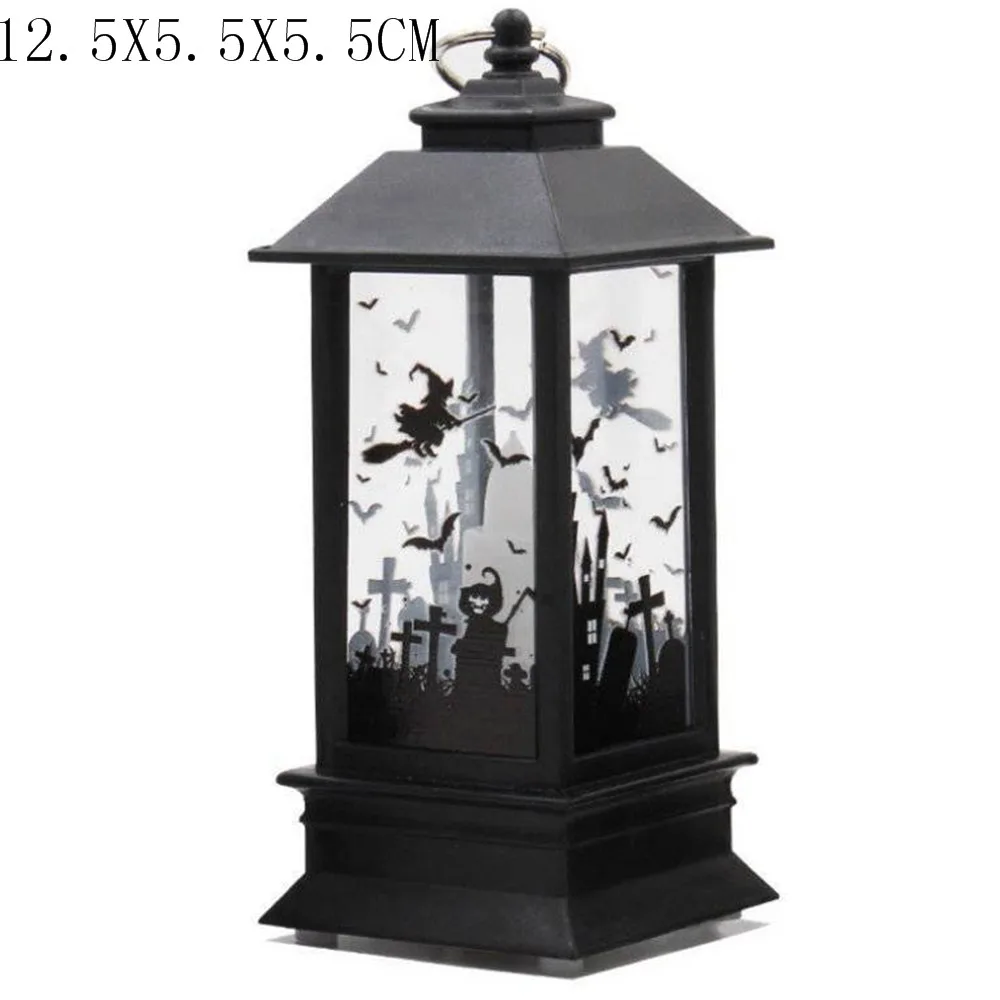S Castle Lights 1 шт., лампа для Хэллоуина, искусственное пламя, украшение в виде тыквы, украшение в виде ведьмы, светодиодные фонари, ручная масляная лампа, светодиодная, украшение на Хэллоуин - Цвет: S Castle Lights