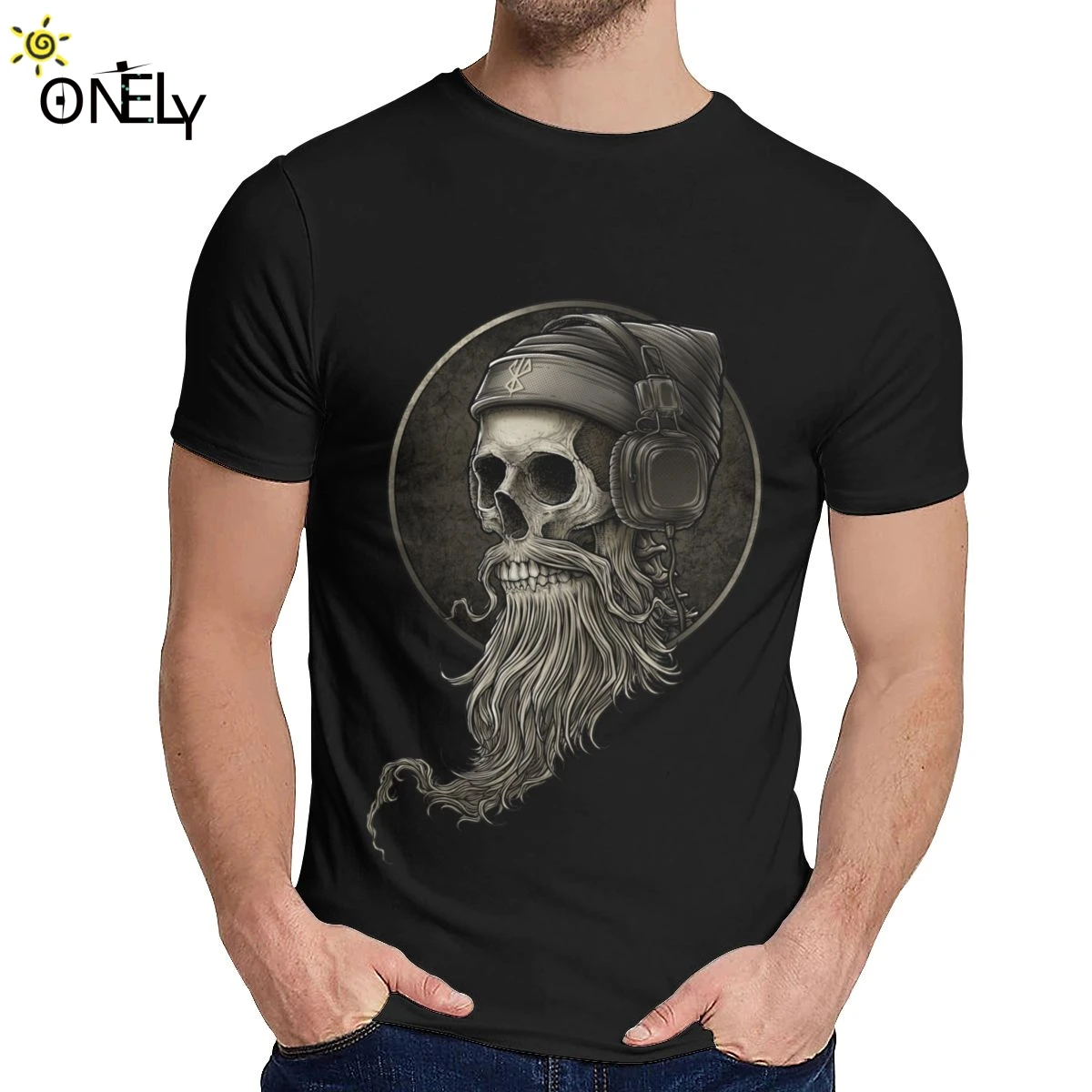 

Leisure Man T-shirt Winya No. 99 Skull Beard Quality Cotton Fashion Round Neck Cartoon Print La Camiseta