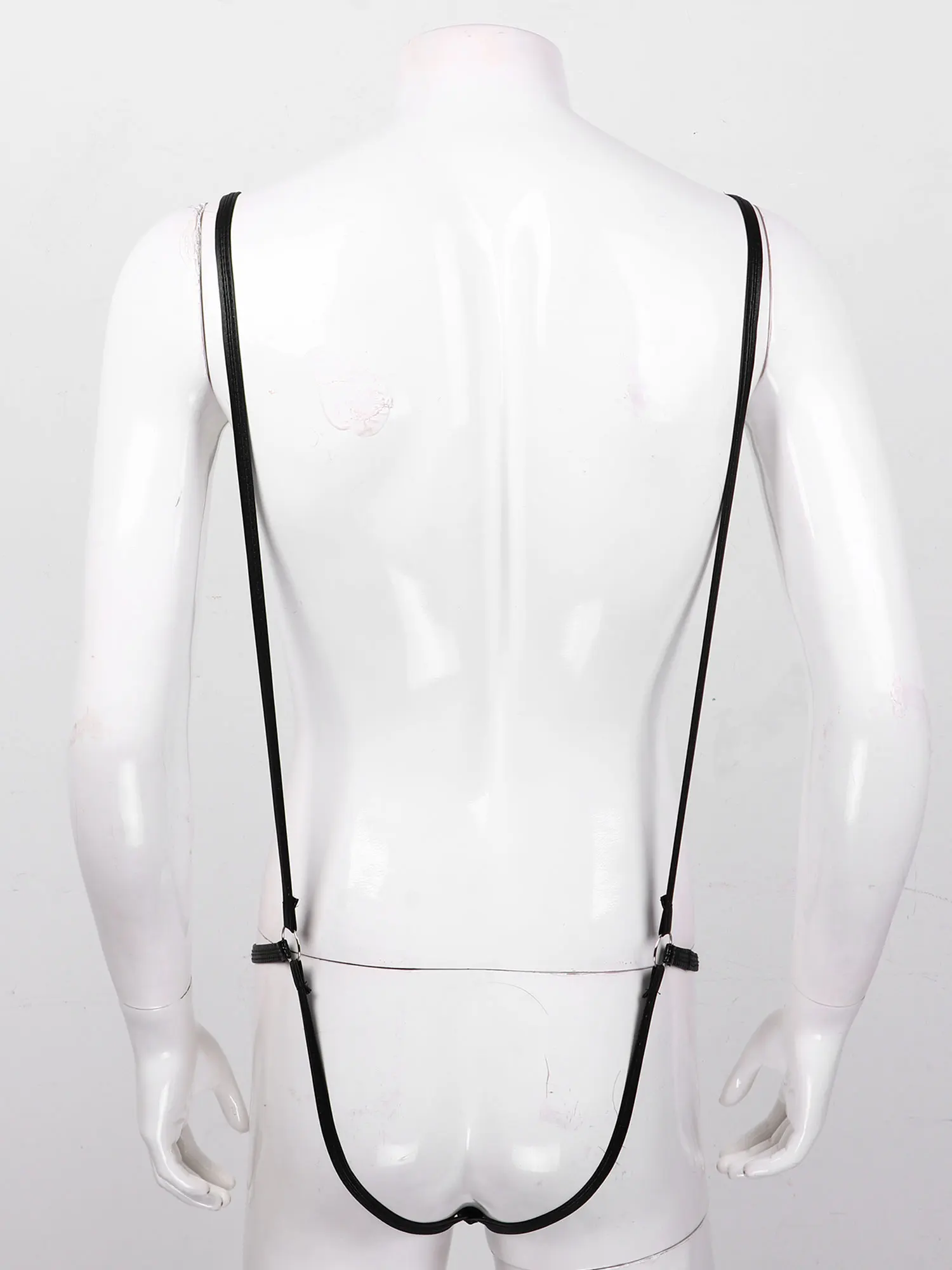 Мужское цельное сексуальное нижнее белье боди эластичная лакированная кожа